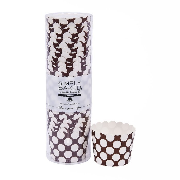 Simply Baked Small Paper Baking Cups & Cake Toppers, Red N37