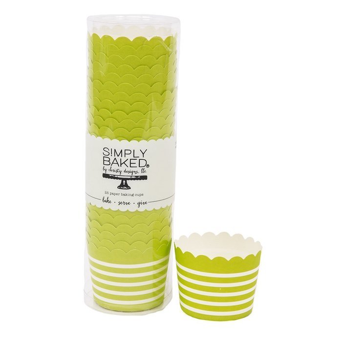 Simply Baked Small Paper Baking Cups & Cake Toppers, Red N39