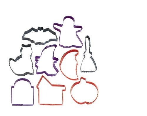 Wilton Halloween 9 Piece Color Anodized Cookie Cutter Set