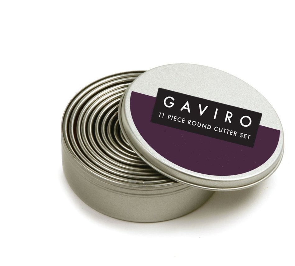 Gaviro Stainless Steel Round Cookie Cutter Set ★ 11 Cookie Cutter Sizes & Shapes ★ Pastries, Empanadas, Doughnuts...