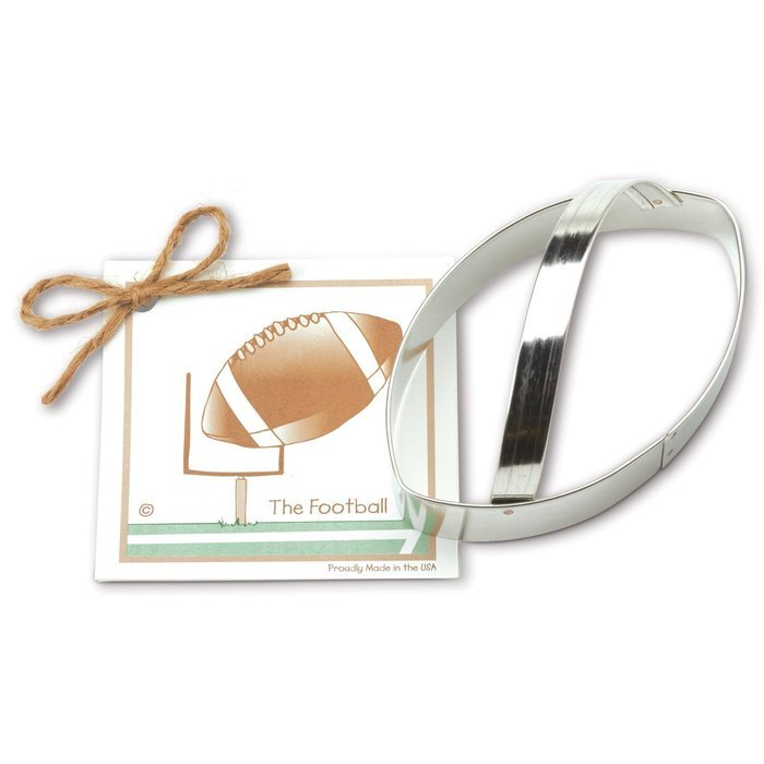 Football Cookie and Fondant Cutter - Ann Clark - 5 Inches - US Tin Plated Steel