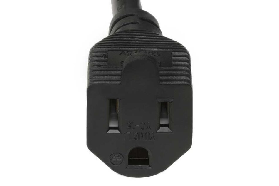 SF Cable, 1ft Ultra Low Profile Angle NEMA 5-15P to 5-15R with 12 inches 16/3 AWG SJT N5