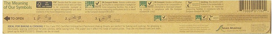 If You Care Unbleached Baking Paper In Sheets, 24-Count Boxes (Pack of 12) N3