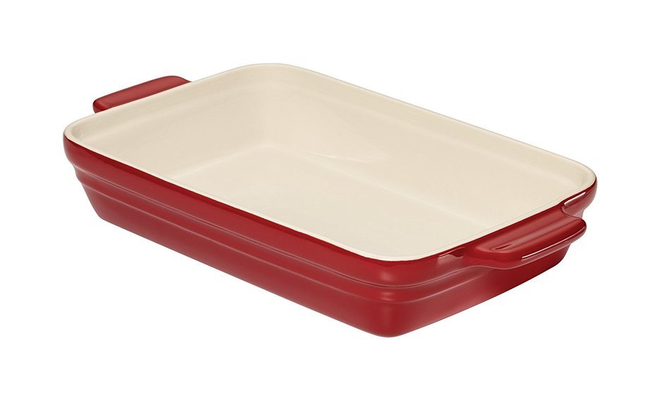Baker's Advantage Ceramic Rectangular Baker, 9-by-13-Inch, Red N2