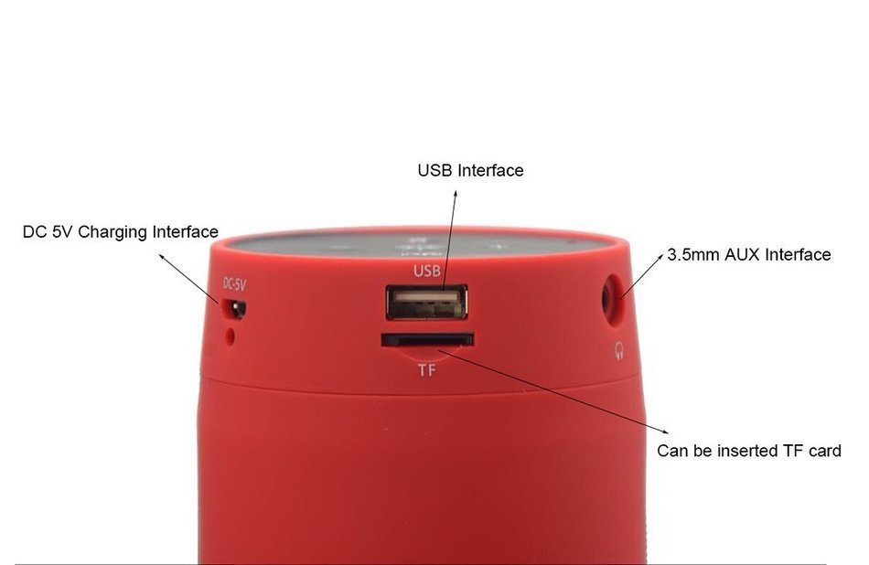 Deli 818 Portable Mini Rechargeable Wireless Rave Bluetooth Speaker Support NFC with Colorful 360 Built-in Streaming... N3