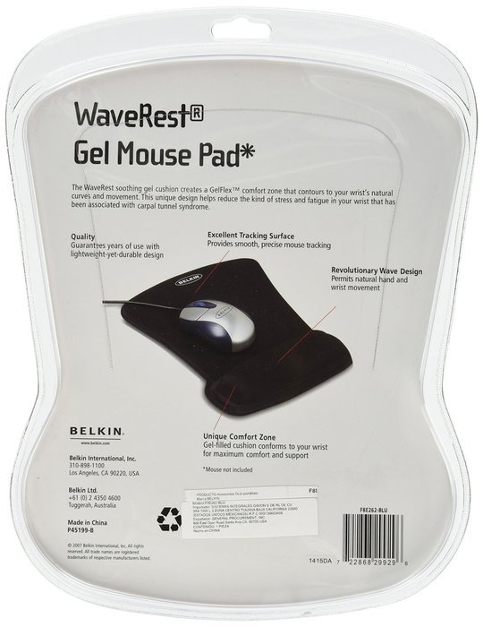 Belkin WaveRest Gel Mouse Pad (Silver) N3