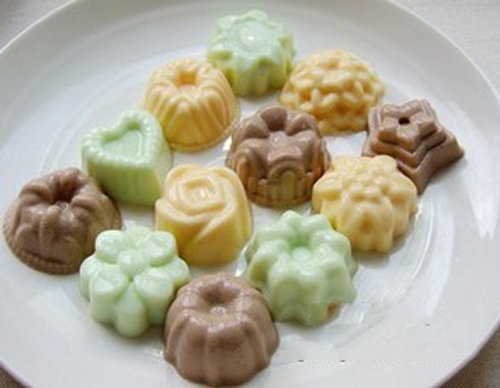 Silicone Cake Mold Pan 12 Per Sheet Flowers N5