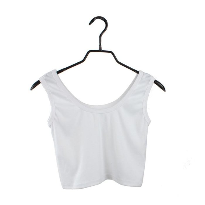 AIMTOPPY Women Tight Crop Top Skinny O-Neck T-Shirts Sports Dance Short Vest (L, Black) N11