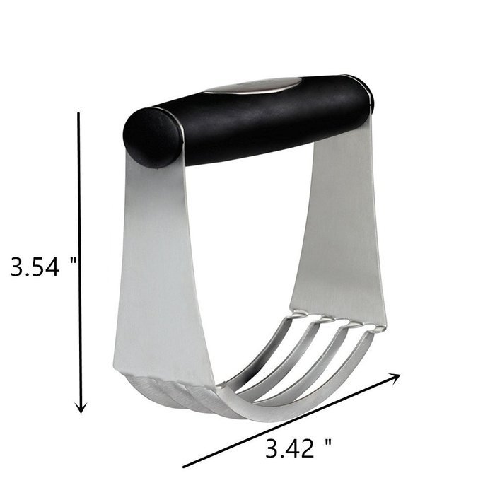 EIALA Stainless Steel Baking Pastry Dough Blender & Scraper Cutter Set (Stainless Steel) N3