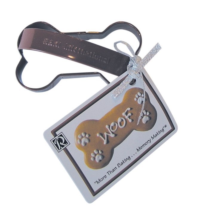 CybrTrayd RM-0631/Z R&M Dog Bone 3.5" Cookie Cutter with Handle and Recipe Tag, Brown