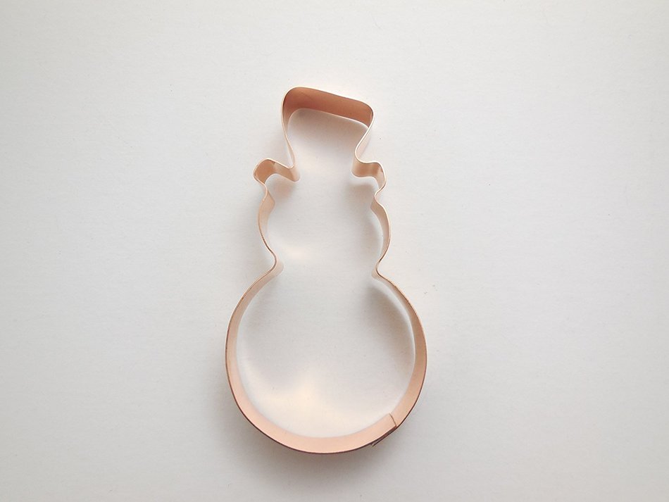 Copper Snowman Cookie Cutter N3