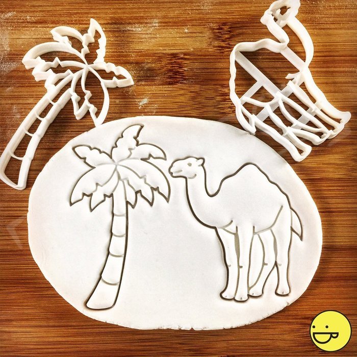 SET of 2: Camel and Palm Tree Cookie Cutters