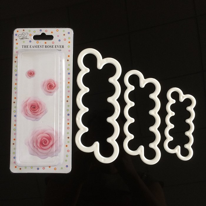 Happy Collections Cake Decorating Gumpaste Flowers & The Easiest Rose Cutter Ever Set Of 3 N5