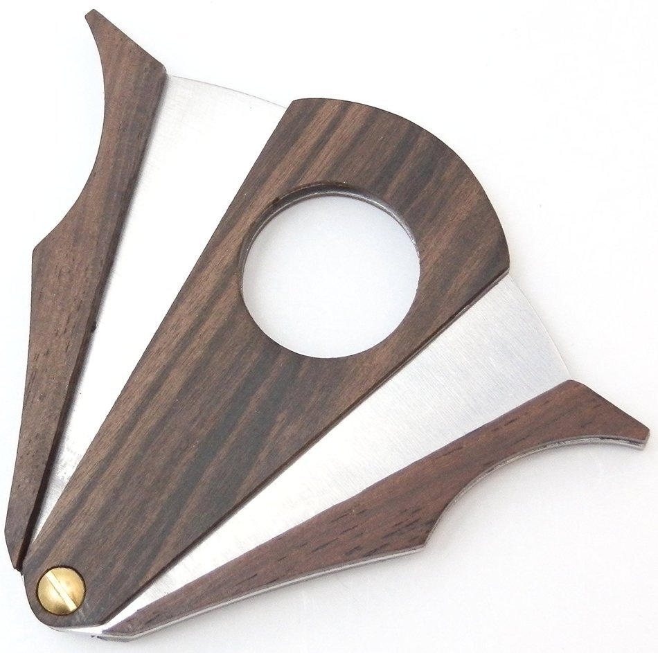Mrs. Brog Cigar Cutter - ZebraWood and Stainless Steel - Cut and Lock system N2