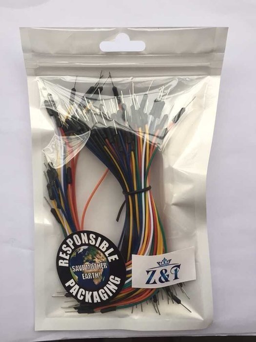 Z&T &reg; Solderless Flexible Breadboard Jumper Wires M/M 100 pcs N7