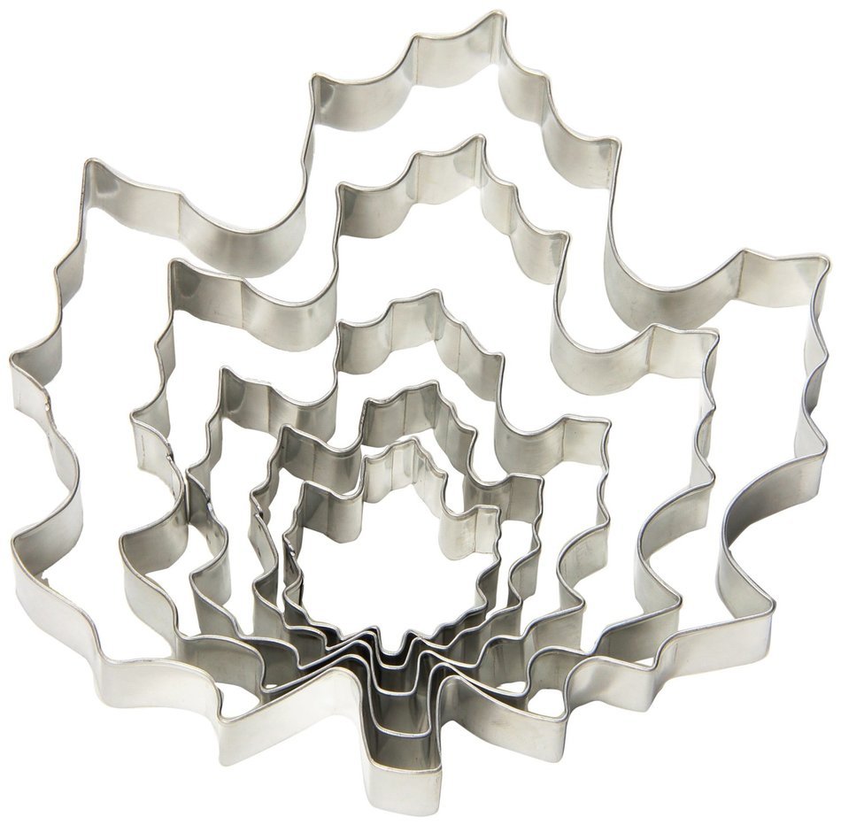 Fox Run 7-Piece Mini Leaf Cookie Cutter Set