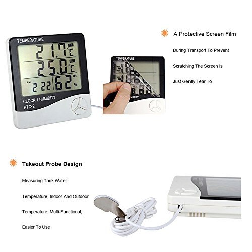 Electric LCD Thermometer Hygrometer Temp. Humidity Meter Weather Tester HTC-2 N3