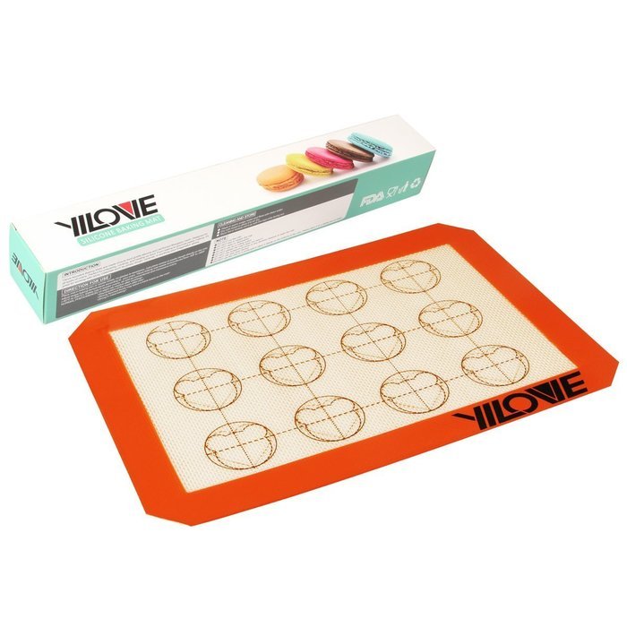 Yilove Premium Non-Stick Silicone Macaron Baking Mat,1/4 Sheet Size,11.6 x 8.3 inches