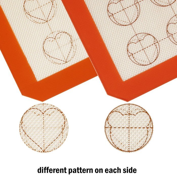 Yilove Premium Non-Stick Silicone Macaron Baking Mat,1/4 Sheet Size,11.6 x 8.3 inches N4
