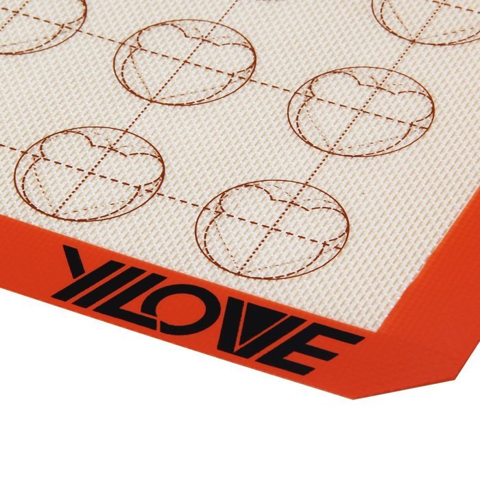 Yilove Premium Non-Stick Silicone Macaron Baking Mat,1/4 Sheet Size,11.6 x 8.3 inches N5