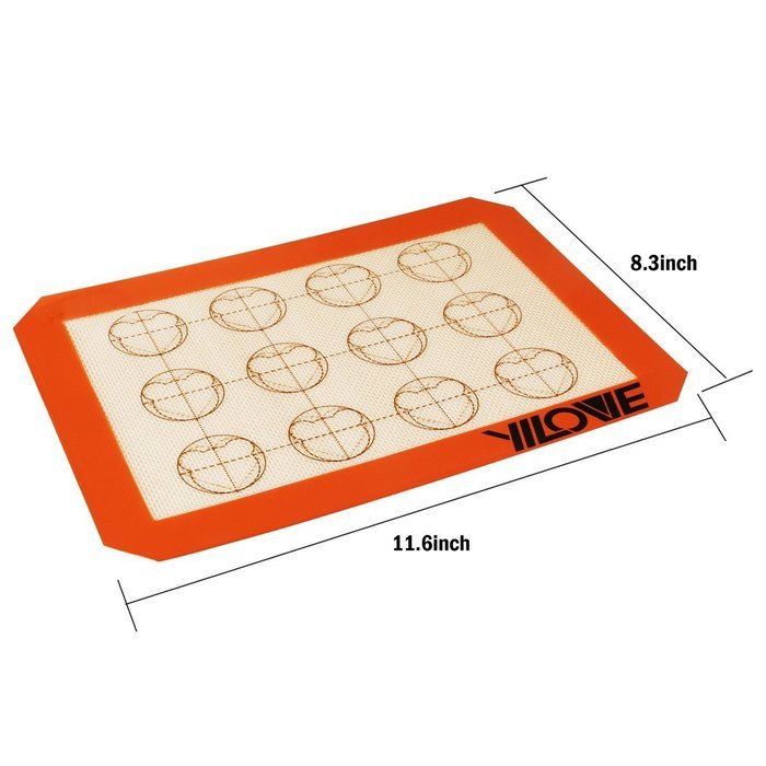 Yilove Premium Non-Stick Silicone Macaron Baking Mat,1/4 Sheet Size,11.6 x 8.3 inches N7