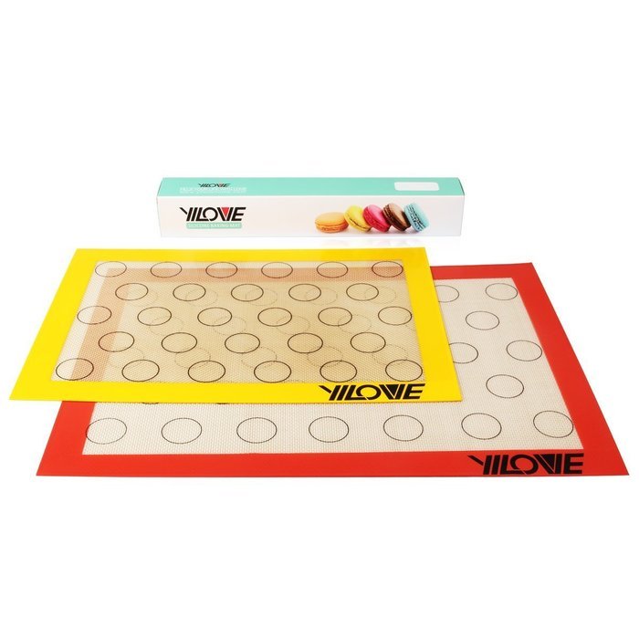 Yilove Premium Non-Stick Silicone Macaron Baking Mat,1/4 Sheet Size,11.6 x 8.3 inches N11