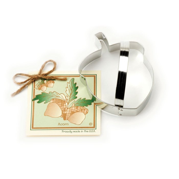 Acorn Cookie and Fondant Cutter - Ann Clark - 5 Inches - US Tin Plated Steel