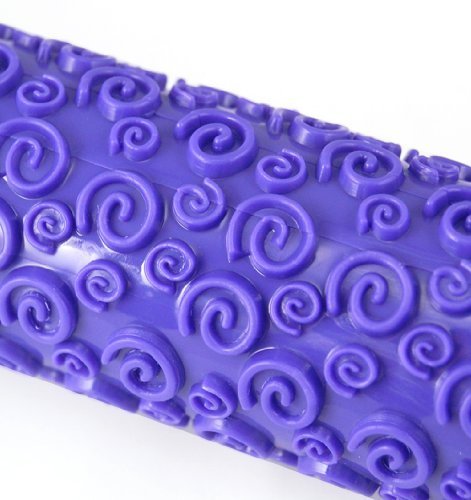 SODIAL(TM) Cake Fondant Dough Decorating Embossed Sugarcraft Stick Rolling Pin kitchen Tool N6
