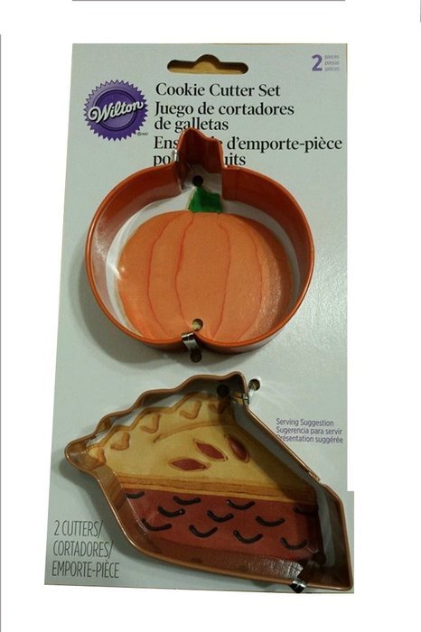 Wilton 2 Piece Cookie Cutter Set Pumpkin and Pie