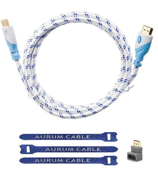 Aurum Cables Ultra Series HD14BB50FTNB-N 26 AWG High Speed HDMI Cable CL3 Rated for In-wall Installation, Supports... N10
