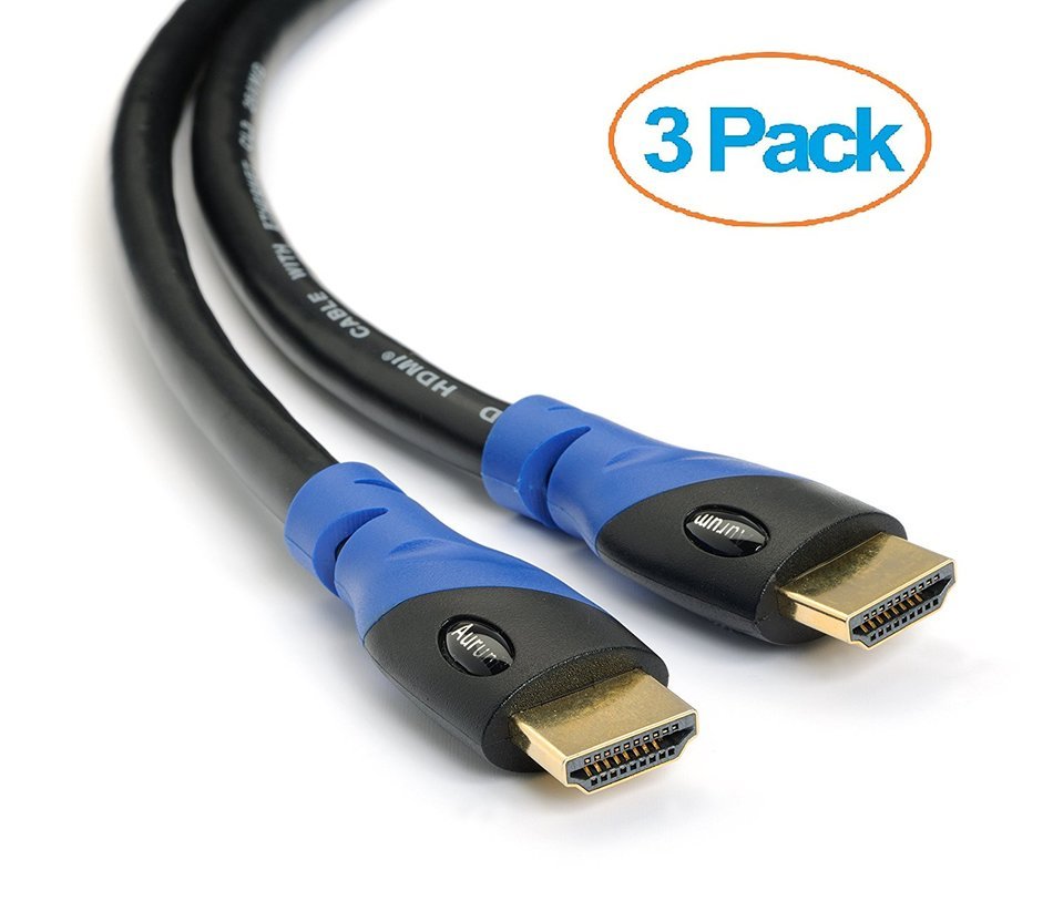Aurum Cables Ultra Series HD14BB50FTNB-N 26 AWG High Speed HDMI Cable CL3 Rated for In-wall Installation, Supports... N15