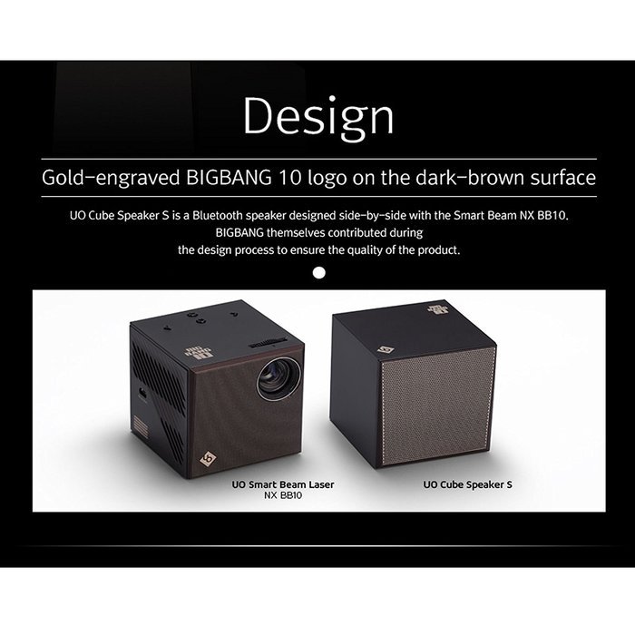 UO BIGBANG Limited Edition Cube Speaker S Portable Bluetooth Woofer +Photo Card N3