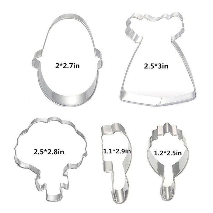 BeBeFun Stainless Steel Cookie Cutter/ Fondant Cutter/ Fruit Cutter. Cup Cake Decoration Tools 7Pcs Set. Shark... N9