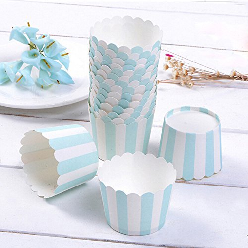 Gabkey 100pcs Random Colorful Premium Greaseproof Cupcake Paper Liners No Muffin Pan Needed Cupcakes Papers N4