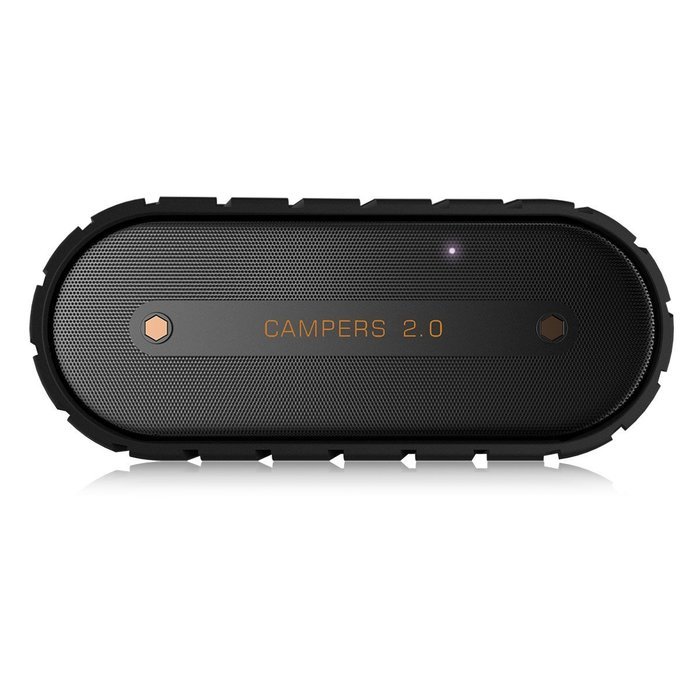 Mrice Campers 2.0 Bluetooth Wireless Waterproof Speaker with Microphone, 6W output (Black) N2