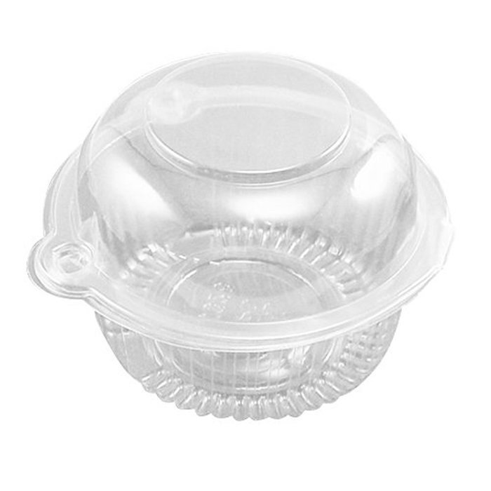 Sealike Single Individual Clear Plastic Cupcake Muffin Dome Holders Cases Boxes Cups Pods 100 Pcs with Stylus