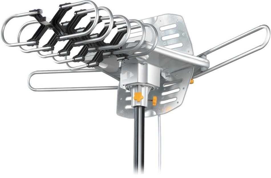 Amplified HD Digital Outdoor HDTV Antenna 150 Miles Long Range with Motorized 360 Degree Rotation, UHF/VHF/FM... N2