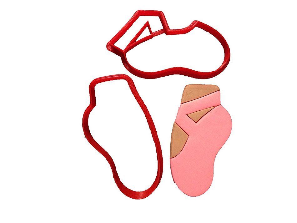 Ballet Foot and Slipper Cookie Cutter Set (4 inches)