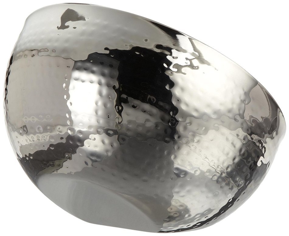 Elegance Hammered 8-Inch Stainless Steel Dual Angle Doublewall Serving Bowl N9