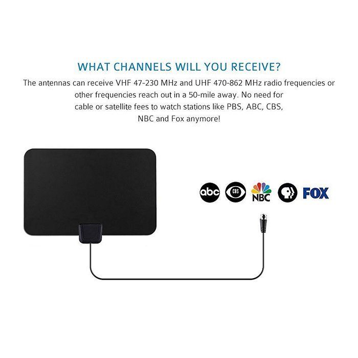 TV Antenna-50 Mile Range with Detachable Amplifier, HDTV Indoor Antenna for High Reception Homeworx Antenna for... N4