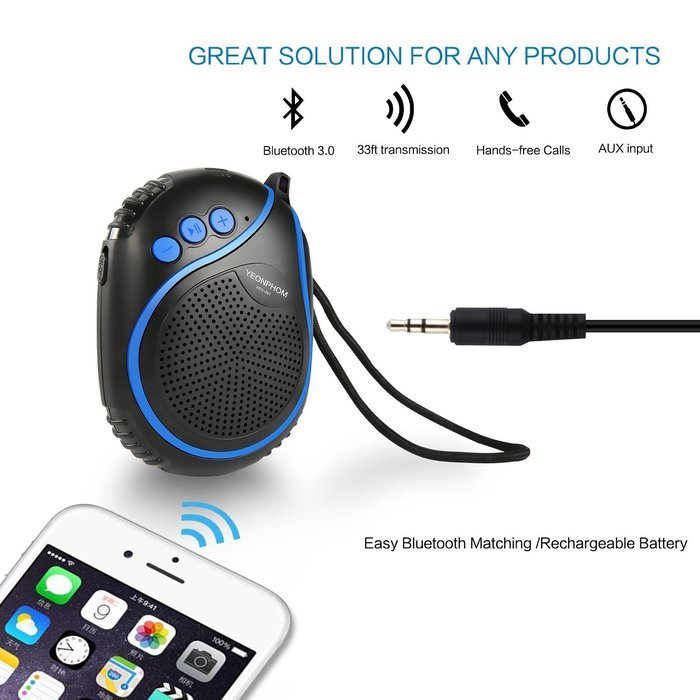 Bluetooth Speakers, YEOPHOM Wireless Ultra Portable Speaker Built-in Mic Hand-free FM Radio TF card Super Bass... N11