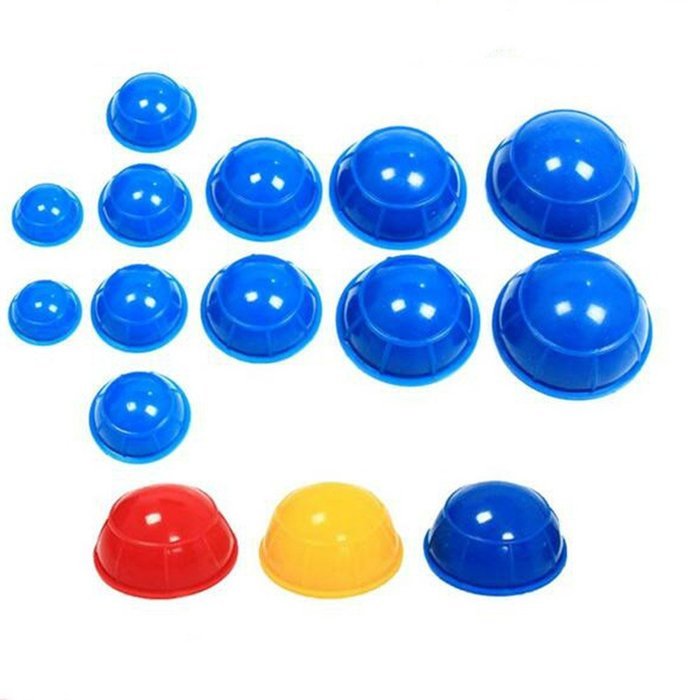 Beauty Clubs Silicone Medical Vacuum Massager Cupping Cups Therapy Anti Cellulite (Yellow) N11