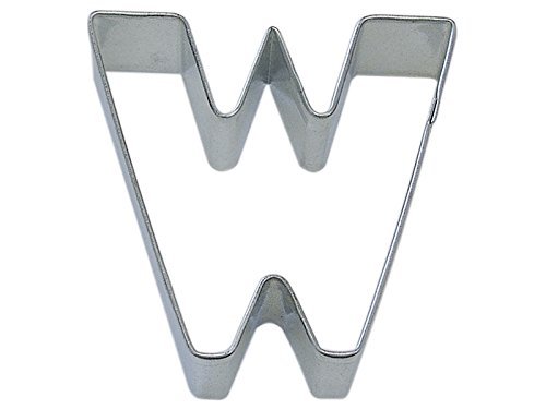R&M Letter W Cookie Cutter in Durable, Economical, Tinplated Steel