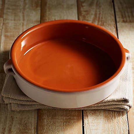 Cloud White Terra Cotta Cazuela - 9.5 Inches by La Tienda