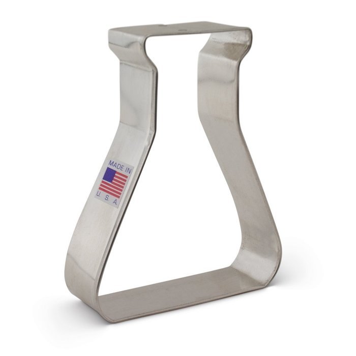Science Beaker Erlenmeyer Flask Cookie Cutter &ndash; Ann Clark - 4 Inches &ndash; US Tin Plated Steel