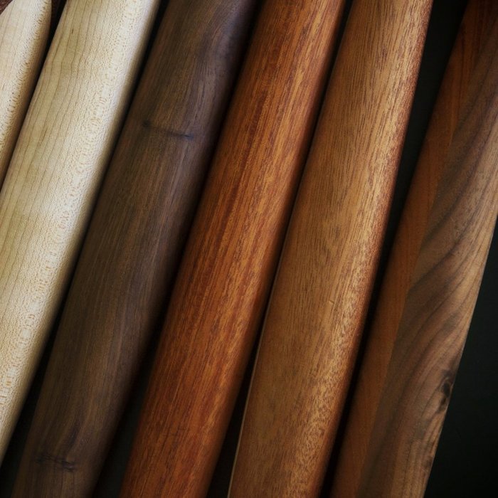 Mahogany French Rolling Pin: Tapered Solid Wood Design. Hand Crafted in the USA. N4