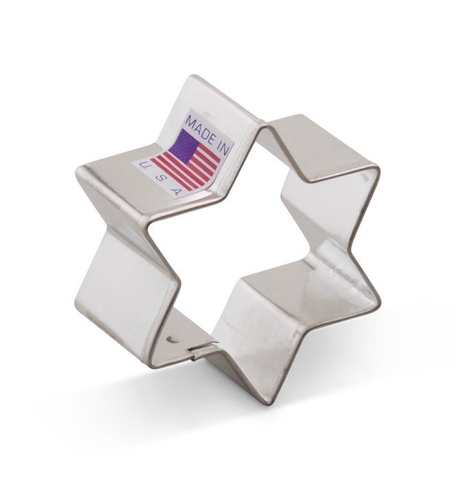 Ann Clark Star of David Cookie Cutter - 2 Inches - Tin Plated Steel