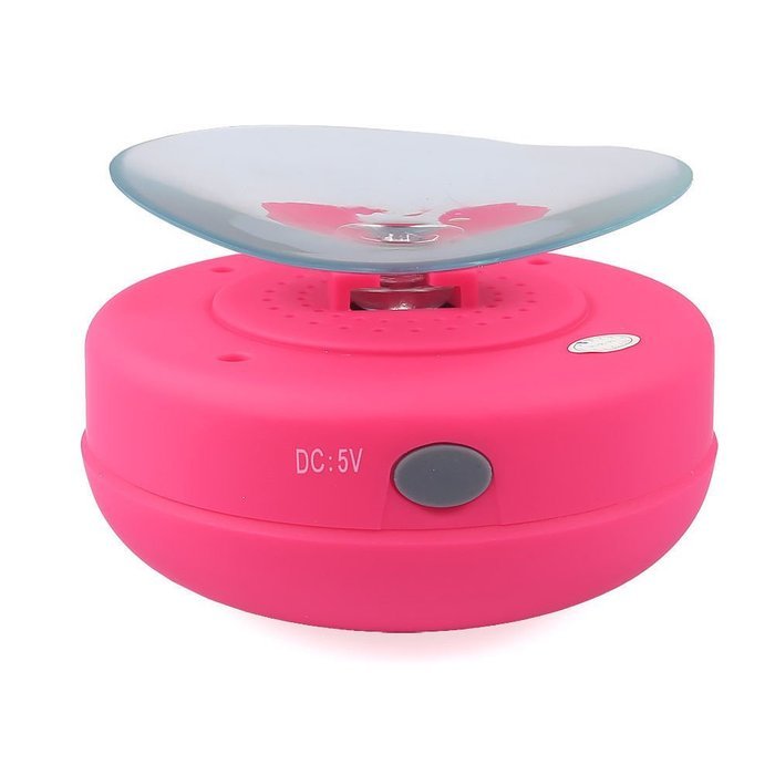 Mini Pink Speaker Handsfree Mic Wireless Bluetooth Suction Shower Car Waterproof N3