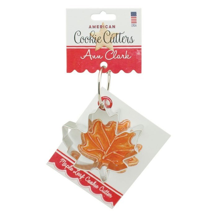 Maple Leaf Cookie and Fondant Cutter - Ann Clark - 3.1 Inches - US Tin Plated Steel