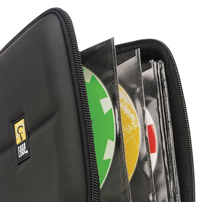 Case Logic CDE-48 48 Capacity Heavy Duty CD Wallet, Black N3